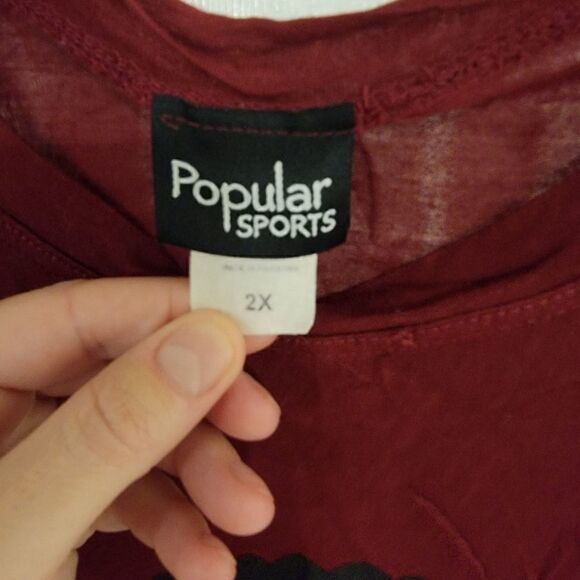 Fierce Fly Flawless Lady with Afro Graphic Tee maroon 2x - Picture 4 of 4